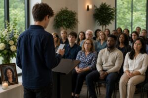 teenage speakers at funerals